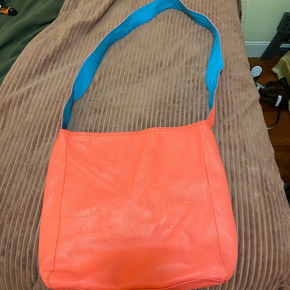 Jacobs by Marc Jacobs for Marc Jacobs reversible pink and blue leather tote